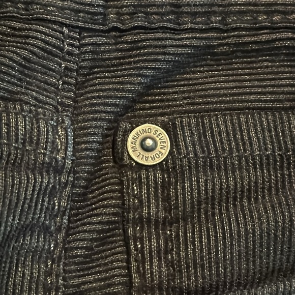 NWT 7 For All Mankind Black Corduroy Standard Jeans - Picture 13 of 14